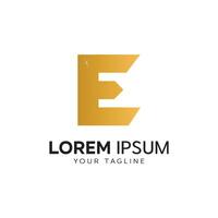 Logo design emphasizing a creative initial E vector