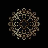 Shimmering golden mandala pattern background for elegance vector