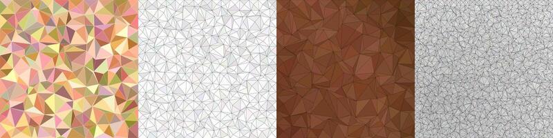Abstract triangle polygon background collection vector