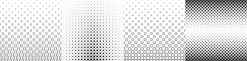 Black and white pattern collection vector