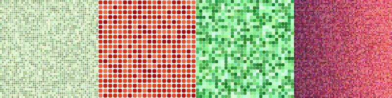Abstract square mosaic pattern background collection vector
