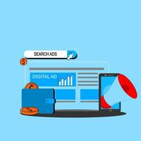 SEO search engine optimization, search engine illustration. Eps1 vector