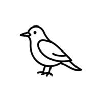 bird icon illustration, line style, simple design, simple line art, simple line art, vector