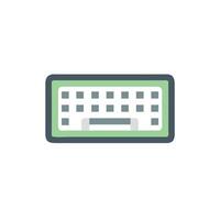 a computer keyboard icon on a white background vector