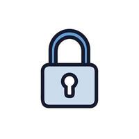 a lock icon on a white background vector
