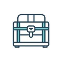a suitcase icon on a white background vector