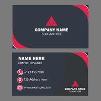 Black and red color business card design vector