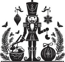 Nutcracker silhouette isolated on white background vector