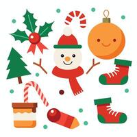 Joyful Christmas Graphics Set vector