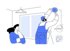 Fire detection sensor isolated cartoon illustrations. vector