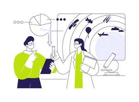 Modeling of the atmosphere abstract concept illustration. vector