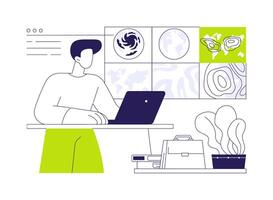 Study weather patterns abstract concept illustration. vector