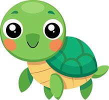 Cute turtle clipart vector