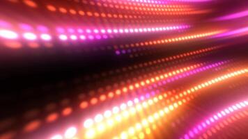 Vibrant light pattern in shades of purple, blue, and pink, forming a dynamic wave-like texture. Perfect for digital and futuristic visuals background video