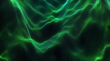 Abstract Green Wave Pattern of Digital Dots video