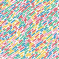 Colorful line doodle seamless pattern. Funny pattern with confetti. Decorative carnival background. Modern abstract color backdrop. vector