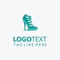 Elegant High Heel Shoe Logo Design vector