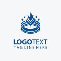 Modern abstract logo design featuring a circular layered shap vector