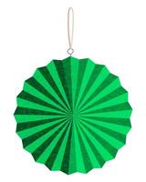 Paper Christmas tree ornament. Handmade decoration. Color pattern isolated on a white background. vector