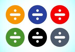 Divide icon design set, Math symbol vector
