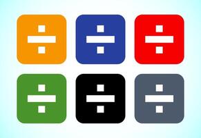 Divide icon design, Math symbol vector