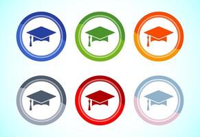 Graduation hat icon design, Icon for apps and websites vector