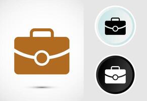 Briefcase icon design illustration, bag icon for apps and websites vector