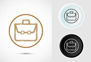 Briefcase icon design, bag icon for apps and websites vector
