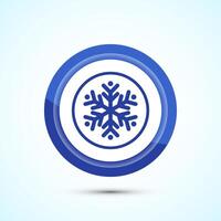 Snowflake icon design, Keep frozen icon. Blue Color Button Design vector