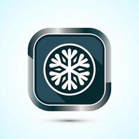Snowflake icon design, Keep frozen icon. Gray Shadow Button Design vector