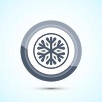 Snowflake icon design, Keep frozen icon. Gray Color Button Design vector