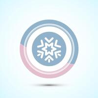 Snowflake icon design, Keep frozen icon. Pastel Color Button Design vector
