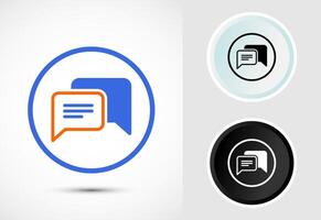 Chat icon design illustration, Message sign symbol for apps and websites vector