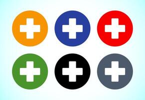 Plus icon design vector
