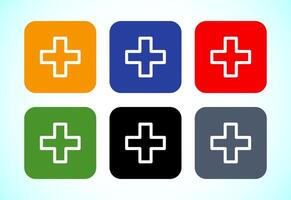 Plus icon design, Add icon set vector