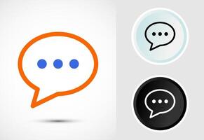 Chat icon design illustration, Message sign symbol for websites vector