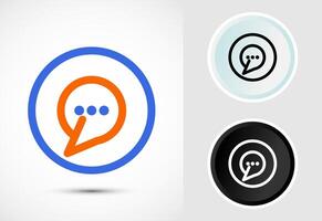 Chat icon design illustration, Message sign for apps and websites vector