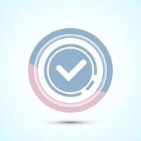 Warranty icon design, Warranty badge, Approval icon sign, Pastel Color Button Design vector
