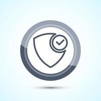 Warranty icon design, Warranty badge, Approval icon sign, Gray Color Button Design vector