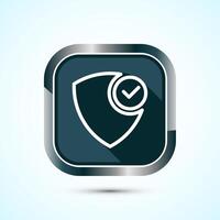 Warranty icon design, Warranty badge, Approval icon sign, Gray Shadow Button Design vector