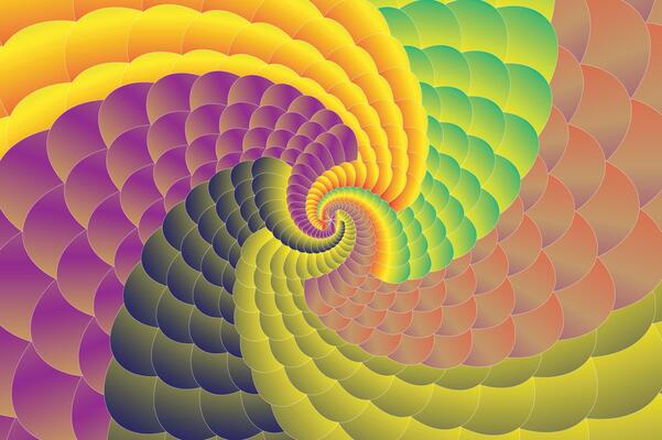 Colorful abstract background, organic rainbow vibe natural forms with illustration