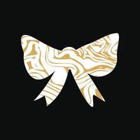 A textured retro bow or ribbon in a flat style vector
