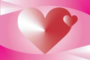 valentine day background with pink, red realistic. Heart shape frames backdrop. geometric form. vector