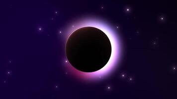 Abstract minimalistic glowing neon black circle for streamers, social media, backgrounds. Flowing energy particles plasma field. Energetic and powerful orb. Virtual reality. 4k 60fps screensaver. video