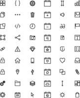 AI, artificial intelligence, data, science, technology ,icons set, simple UI, UX vector