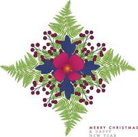 Snowflake with fern vector
