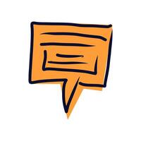 Speech bubble in flat design. Online message feedback for podcast show. illustration isolated. vector