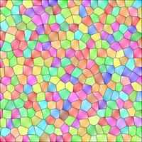 a colorful mosaic pattern with irregular, polygonal shapes outlined in black. The colors are pastel and soft. The overall effect is a smooth and harmonious blend of light tones. vector