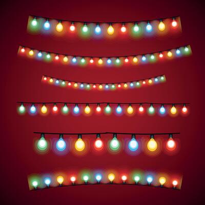 christmas lights on a string illustration