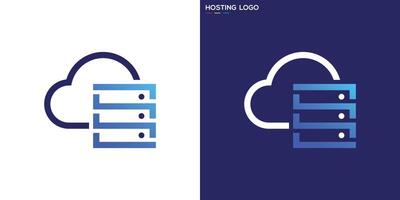 Web hosting logo. Cloud, storage. Icon symbol design template EPS 10 vector